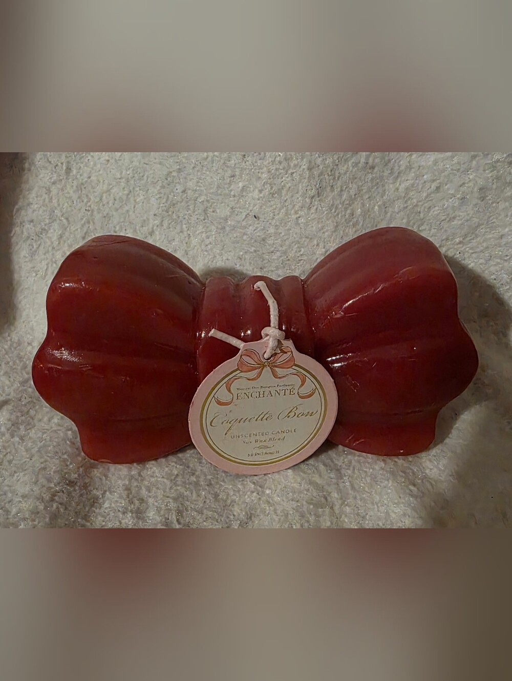 Bow-Shaped Unscented Candle - Red